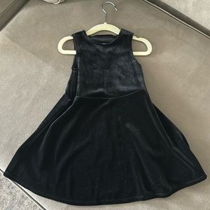 Black velvet dress with matching jacket